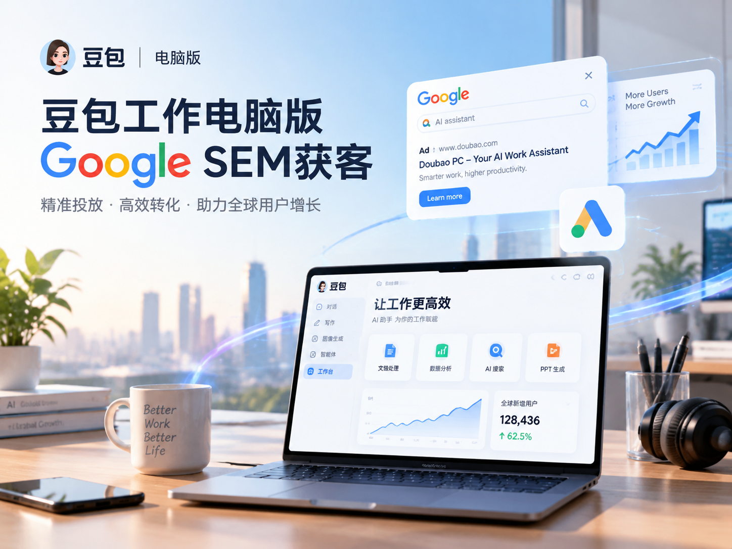 豆包工作电脑版 Google SEM获客